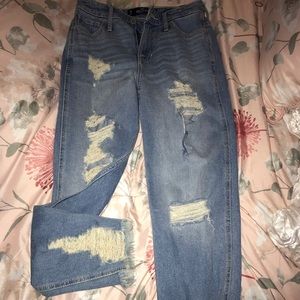 Distressed BF Jeans